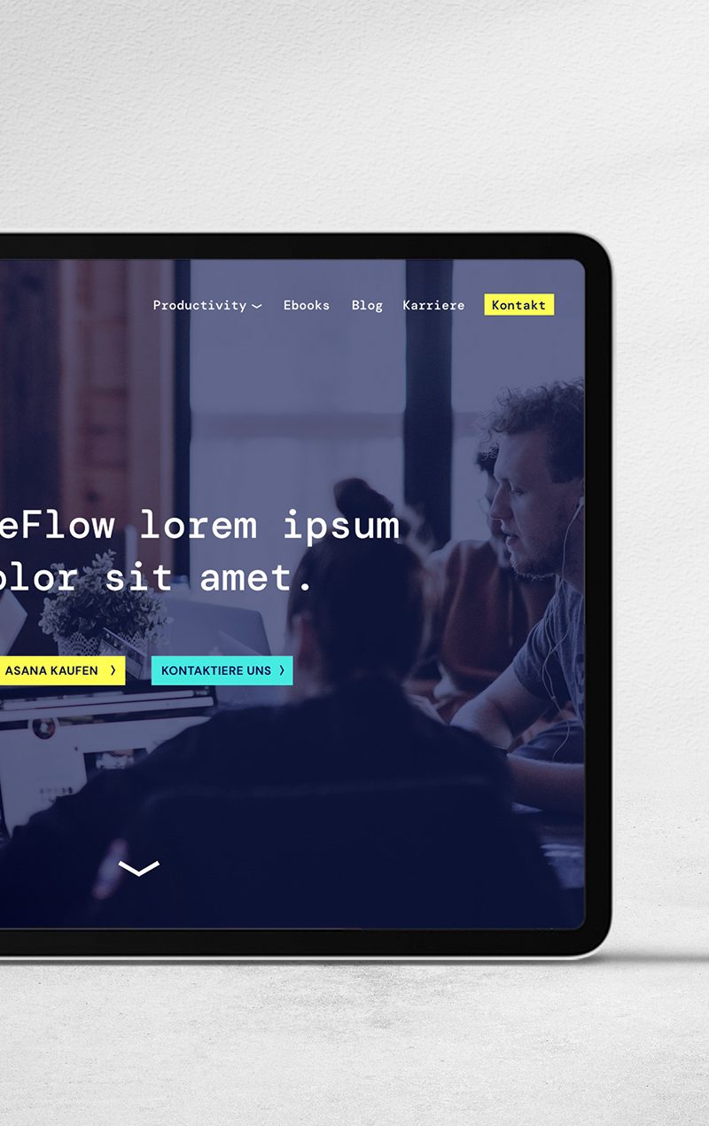 Screendesign für BridgeFlow