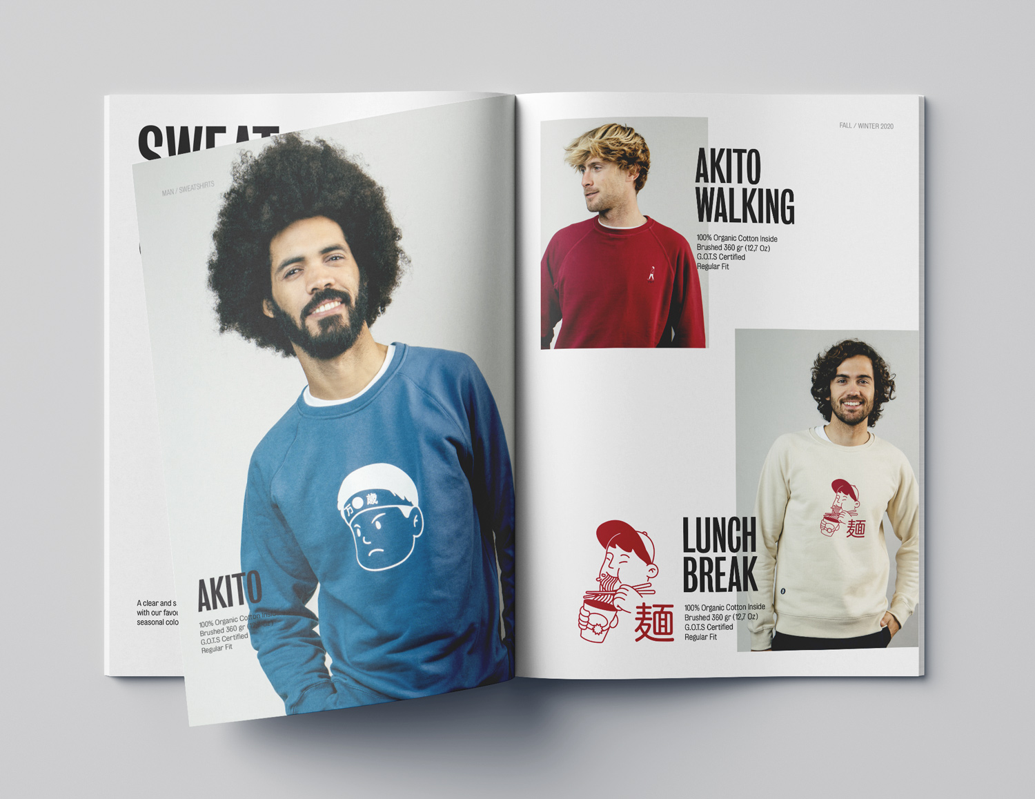 layout of Catalogue for a Sustainable Fashion Brand