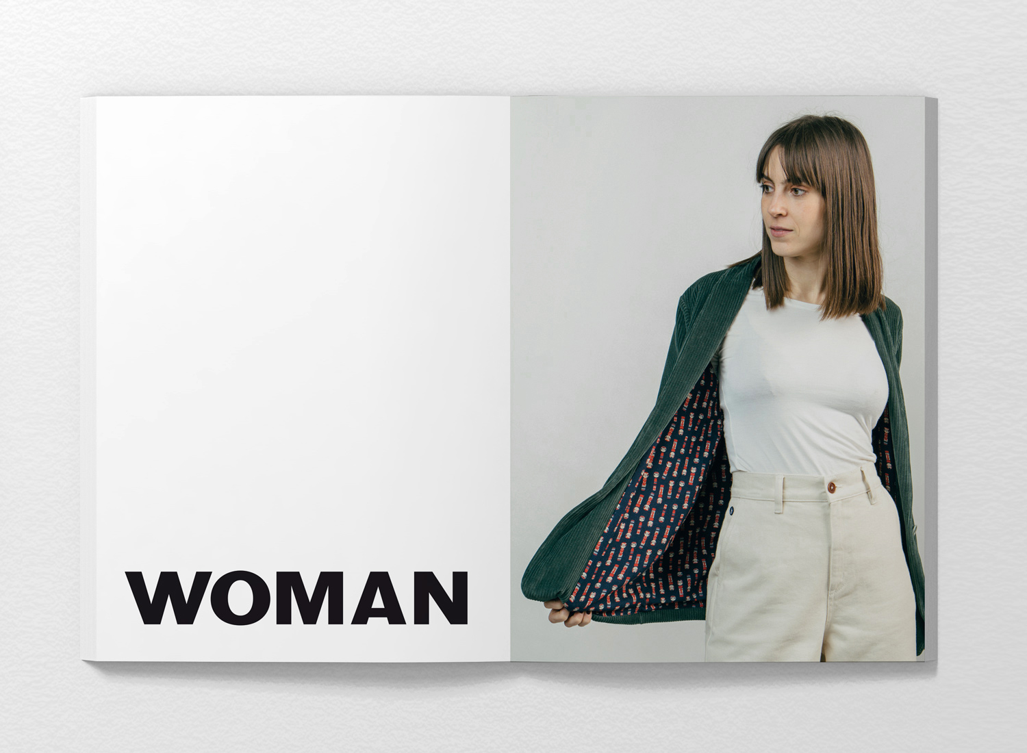 layout of Catalogue for a Sustainable Fashion Brand
