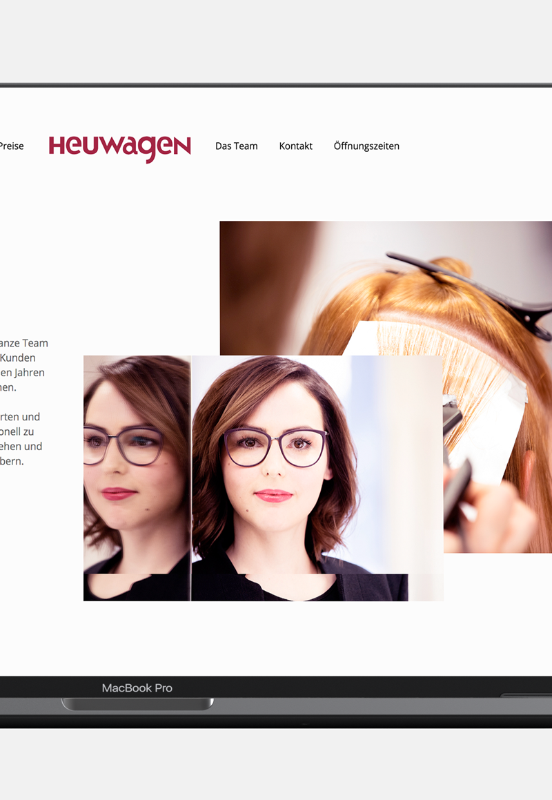 Website für einen Friseursalon